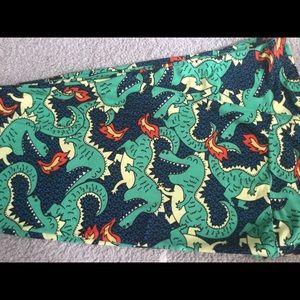 Lularoe OS Dinosaur leggings. HTF
